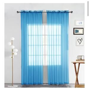 2 Panels, Sheer, Blue